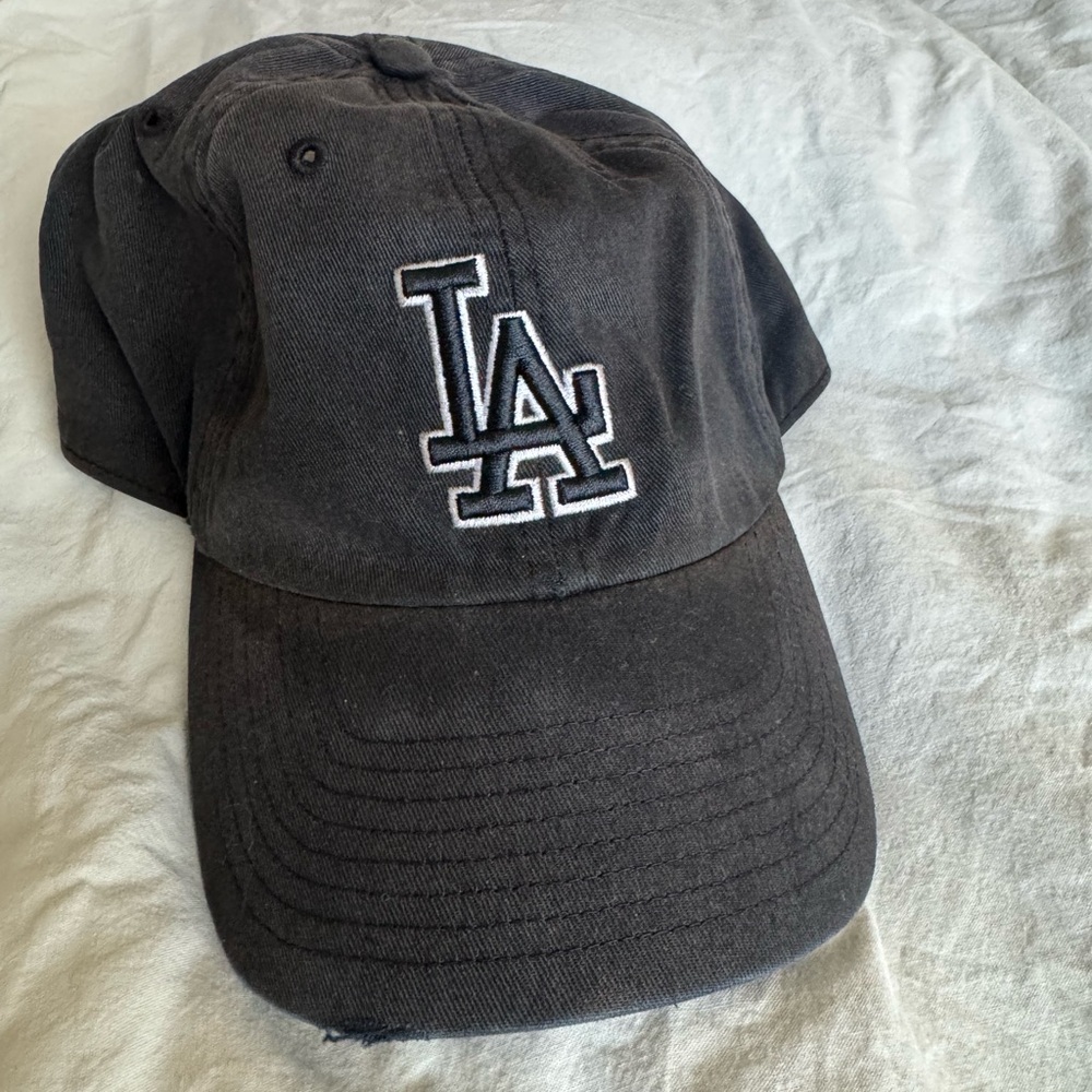Black LA Dodgers Baseball Cap adjustable ‘47 FLAWS